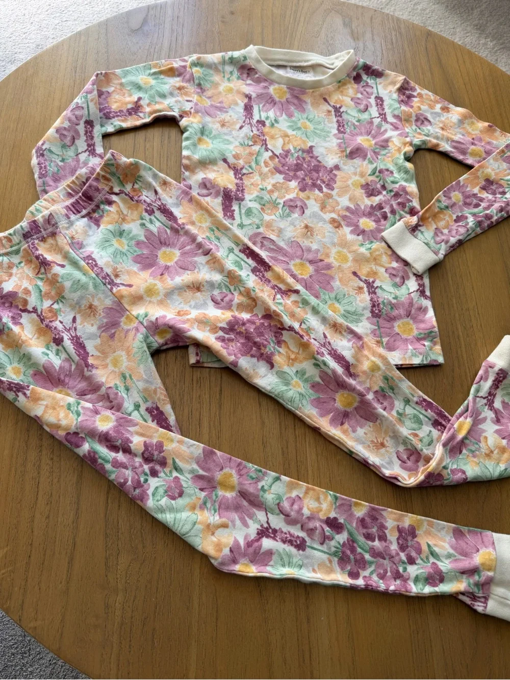 Burt’s Bees Kids 100% Cotton Floral Long-Sleeve Pajama Set